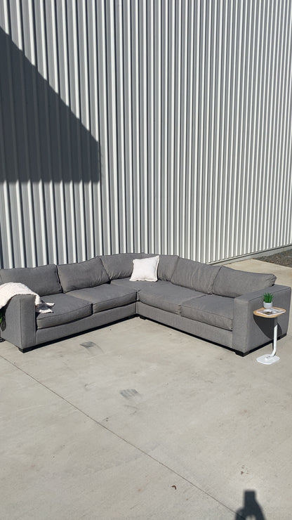 Ex Harvey Norman Modular Grey Corner Lounge Suite