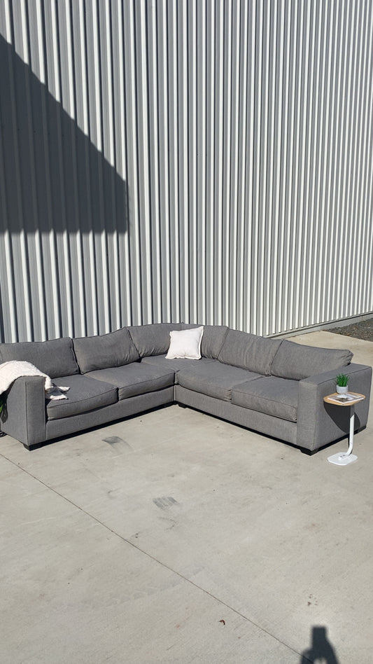 Ex Harvey Norman Modular Grey Corner Lounge Suite