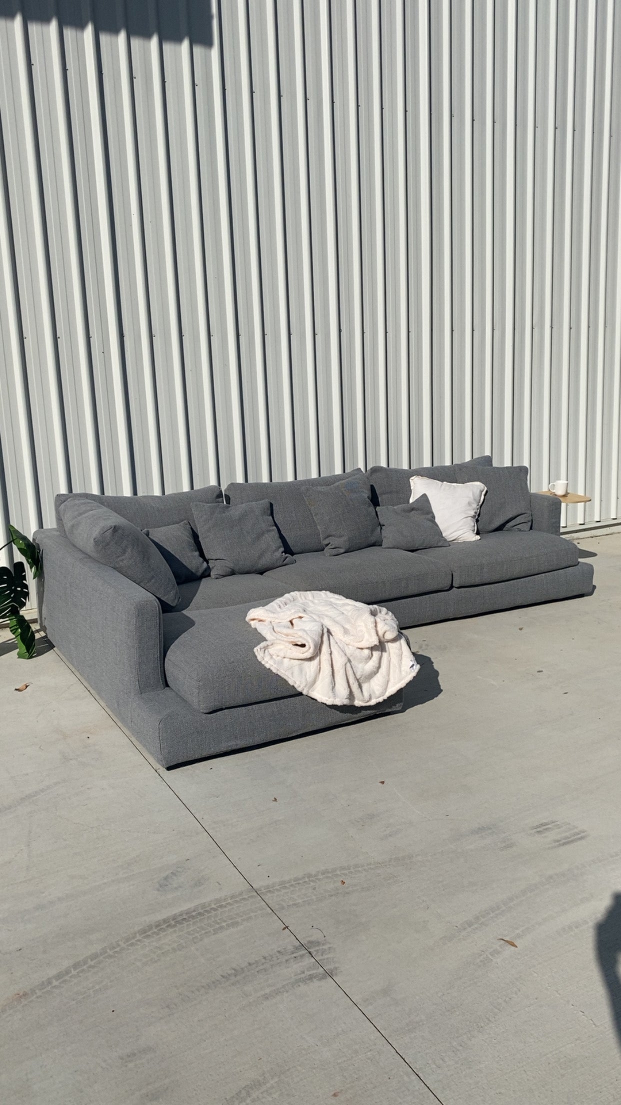 Ex LoungeLovers Long Beach L Shape Grey Sofa