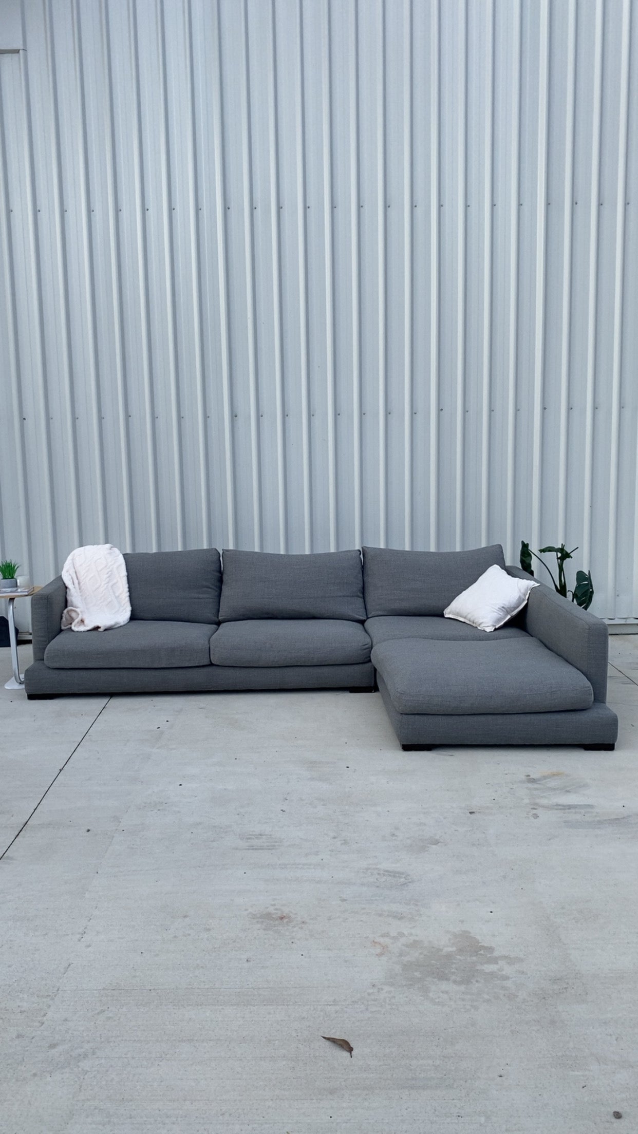 Ex Freedom Long Island Grey Fabric Modular Sofa