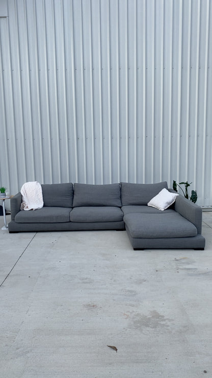 Ex Freedom Long Island Grey Fabric Modular Sofa