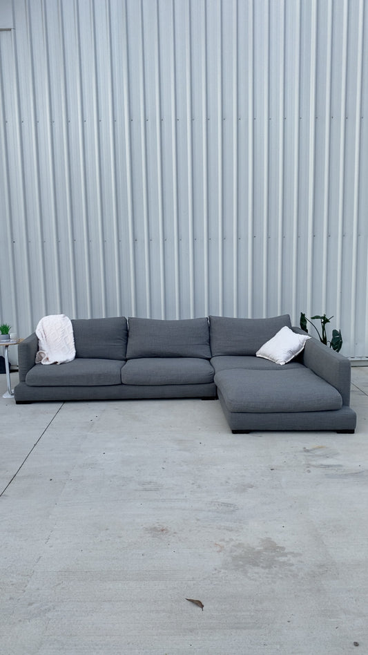 Ex Freedom Long Island Grey Fabric Modular Sofa