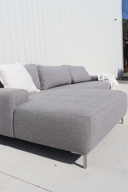 Large Premium L Shape Grey Sofa