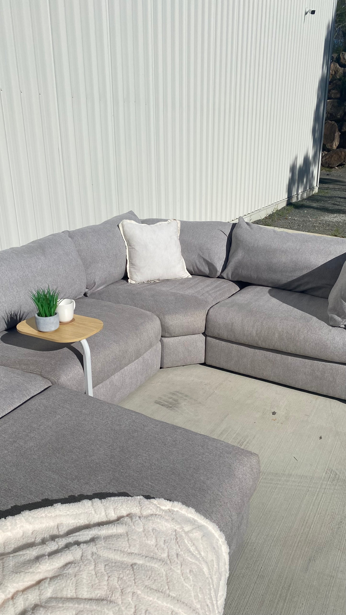 Ex Nick Scali 4 Piece Modular Cloud Style Sofa w/Ottoman