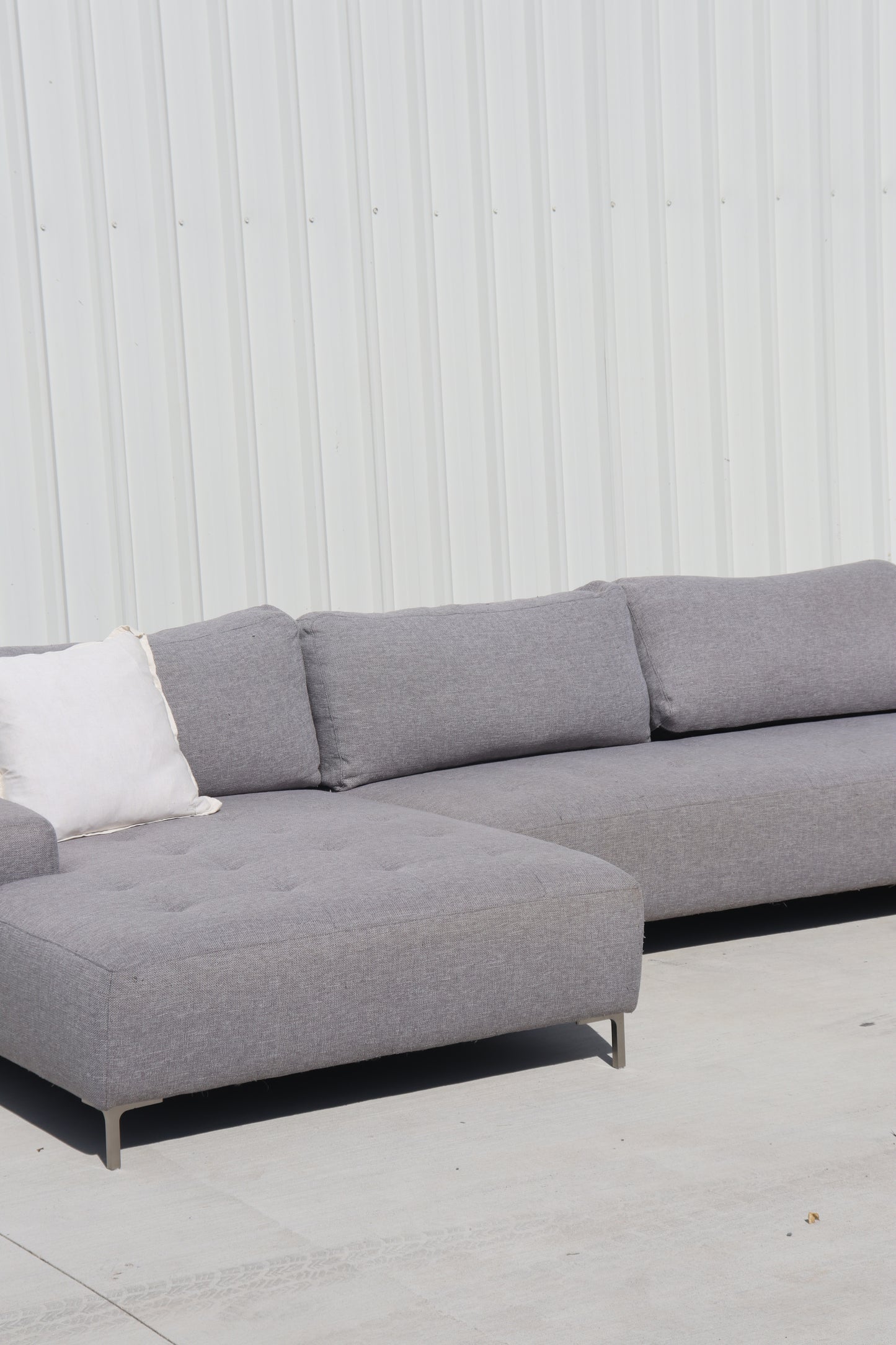 Large Premium L Shape Grey Sofa