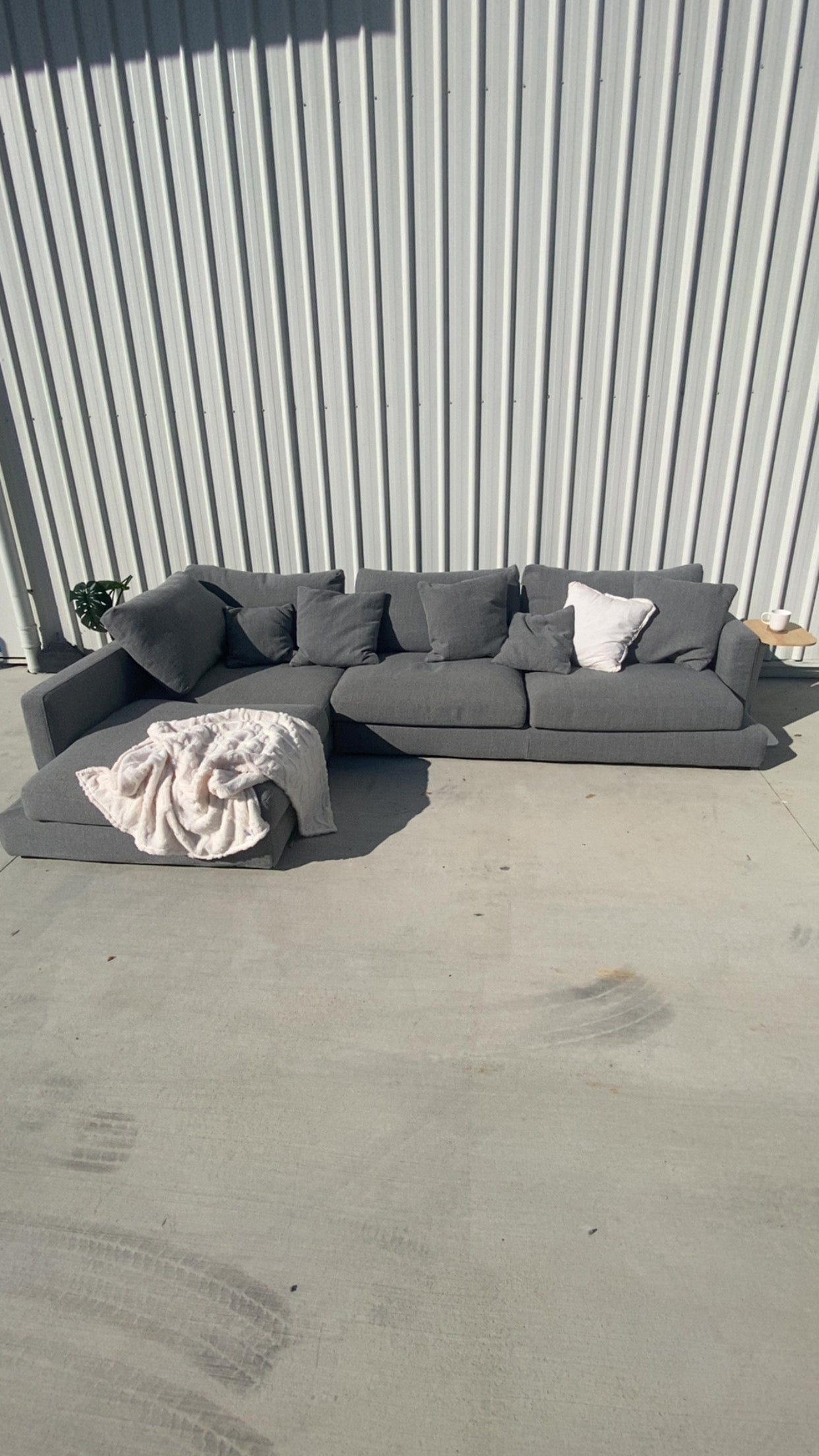Ex LoungeLovers Long Beach L Shape Grey Sofa