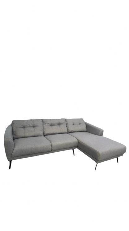 Grey L Seater Sofa