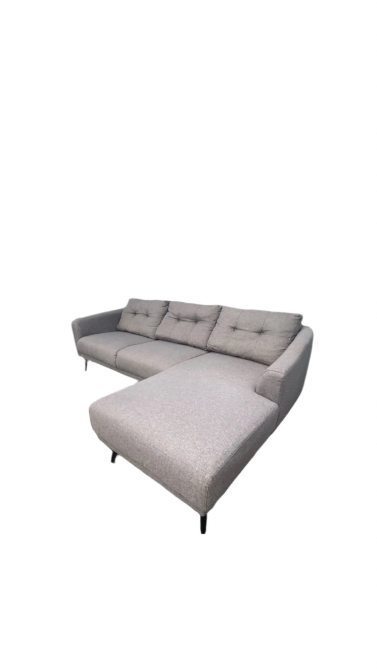 Grey L Seater Sofa