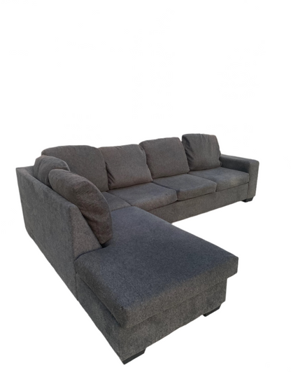 5 Seater Sectional  L Shape Lounge *Charcoal Grey*
