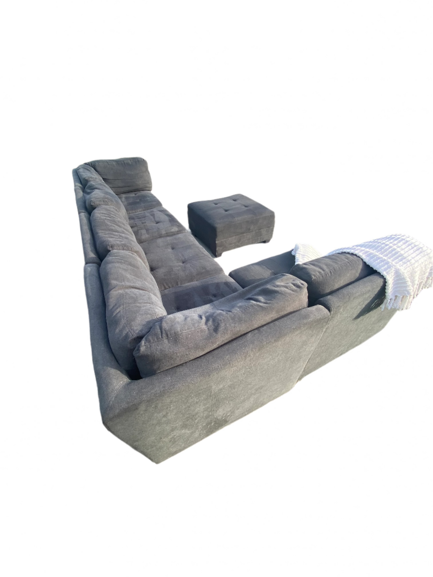 Pre-Loved Amart Colton 5 Piece Modular Lounge *Deep Blue*