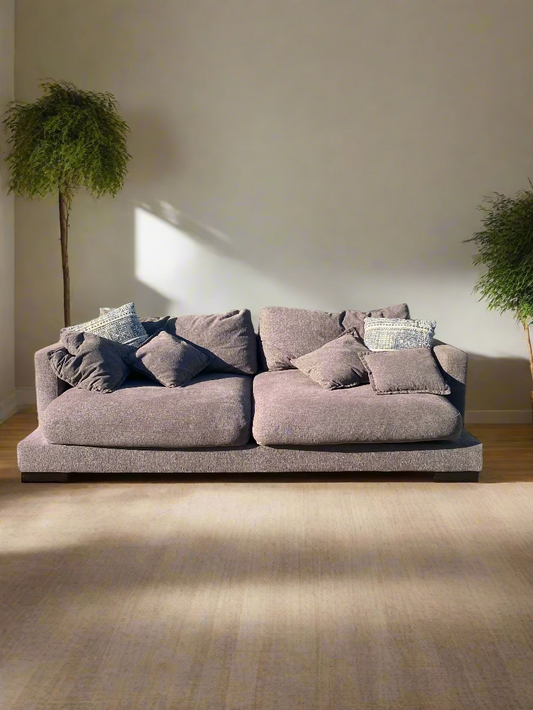 3 Seater Sofa w/Ottoman *Brown*