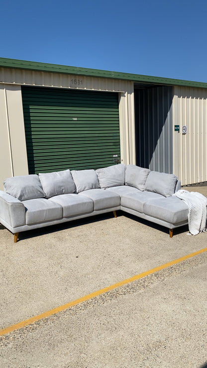 Grey L Shape Sectional Sofa