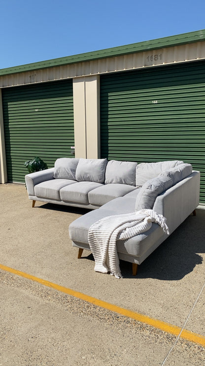 Grey L Shape Sectional Sofa