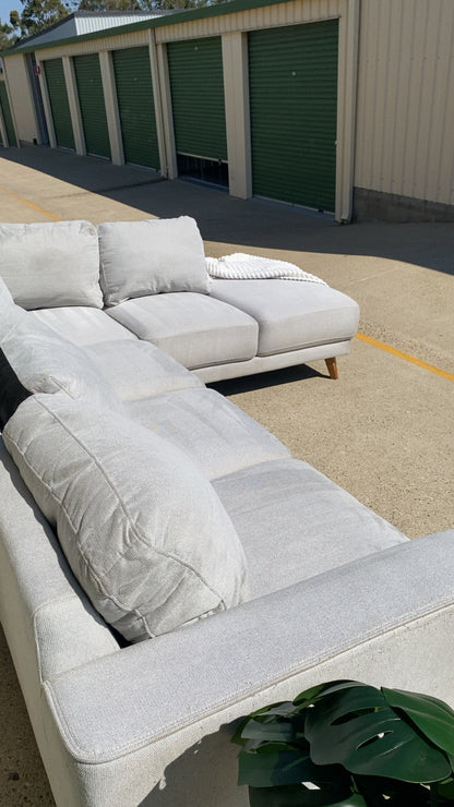 Grey L Shape Sectional Sofa