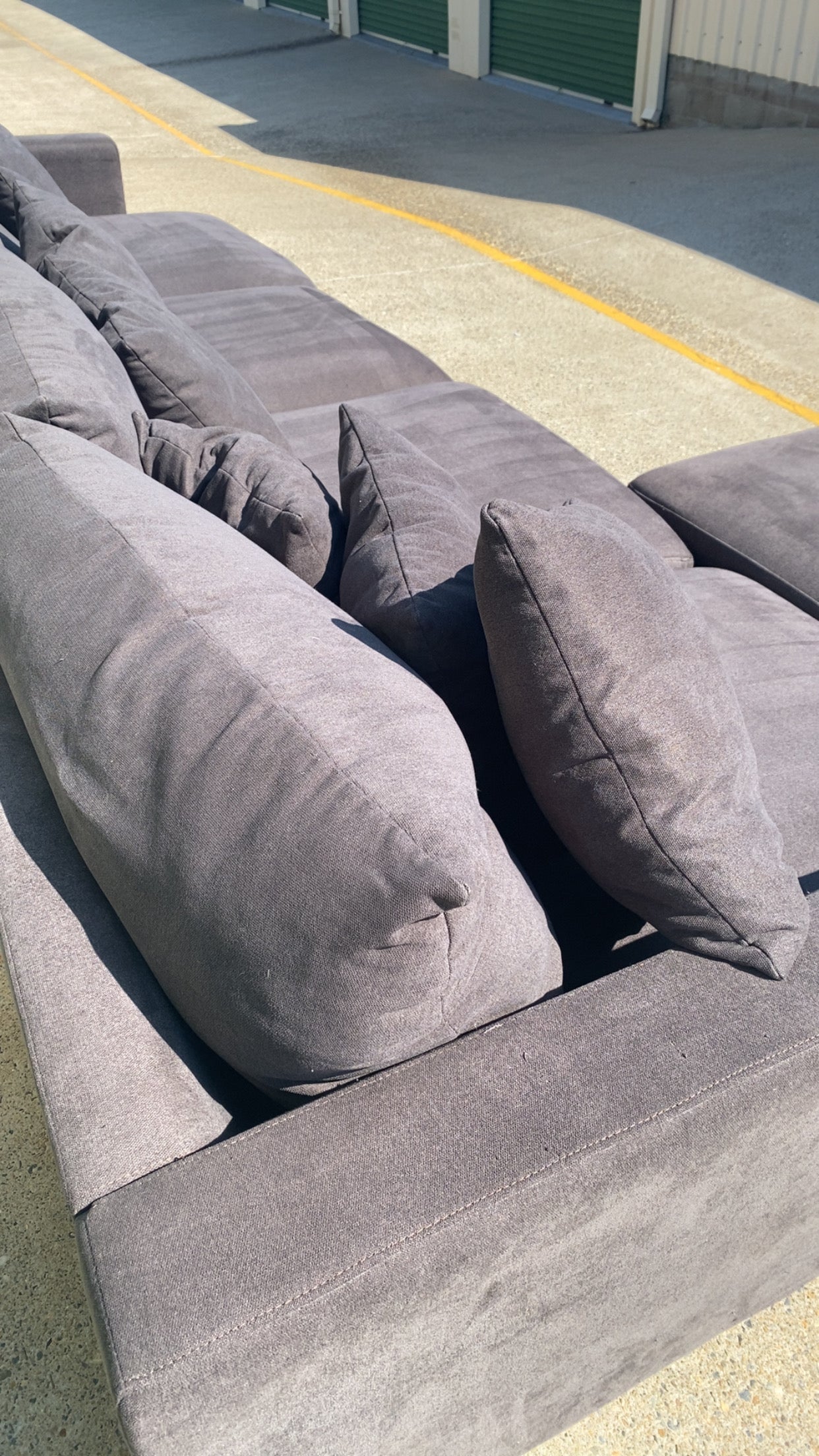 Ex Harvey Norman Manhatten 4 Seater Charcoal Grey Modular Sofa