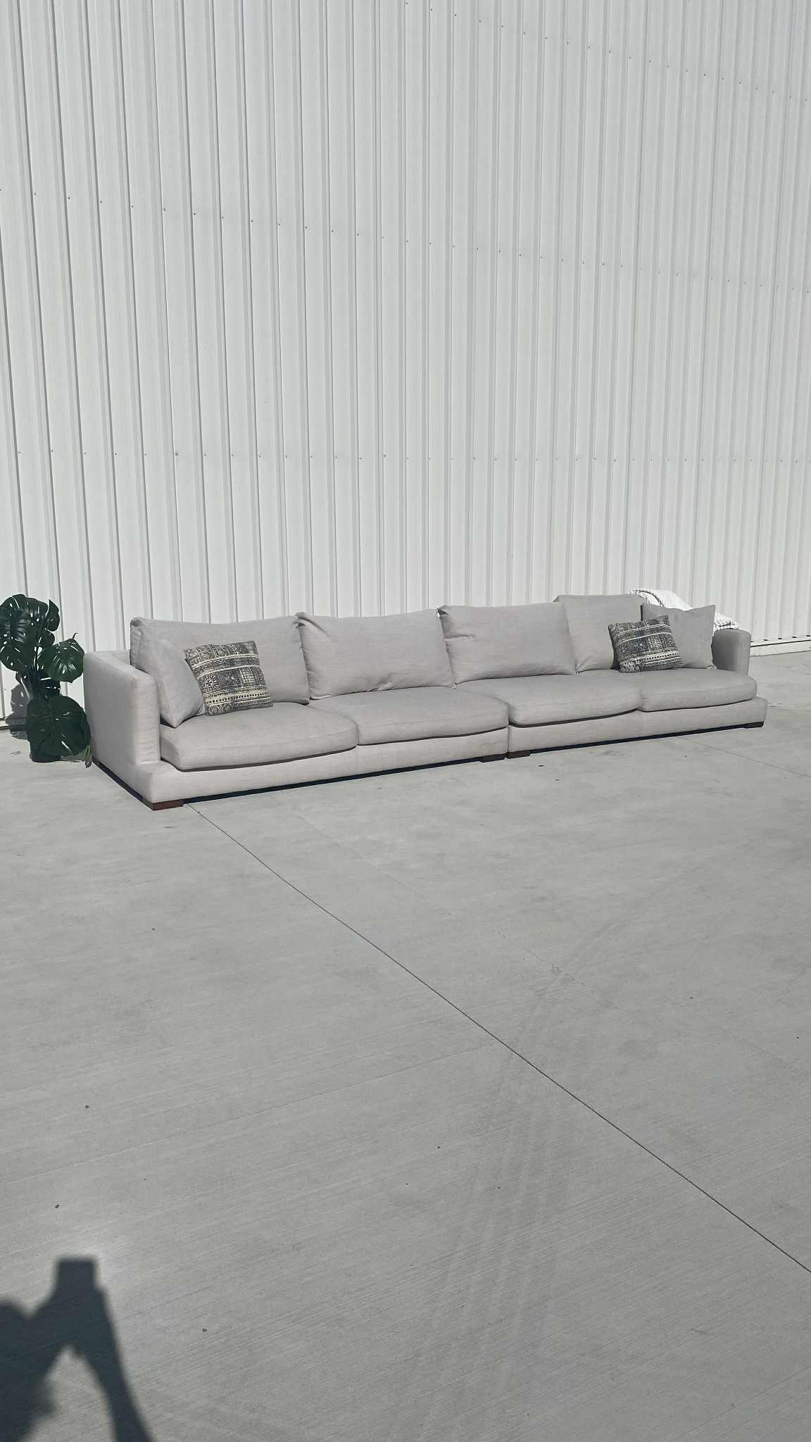 Ex Freedom Long Island 4 Seater Sectional Beige Sofa