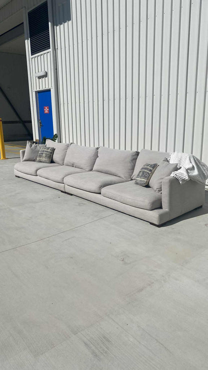 Ex Freedom Long Island 4 Seater Sectional Beige Sofa