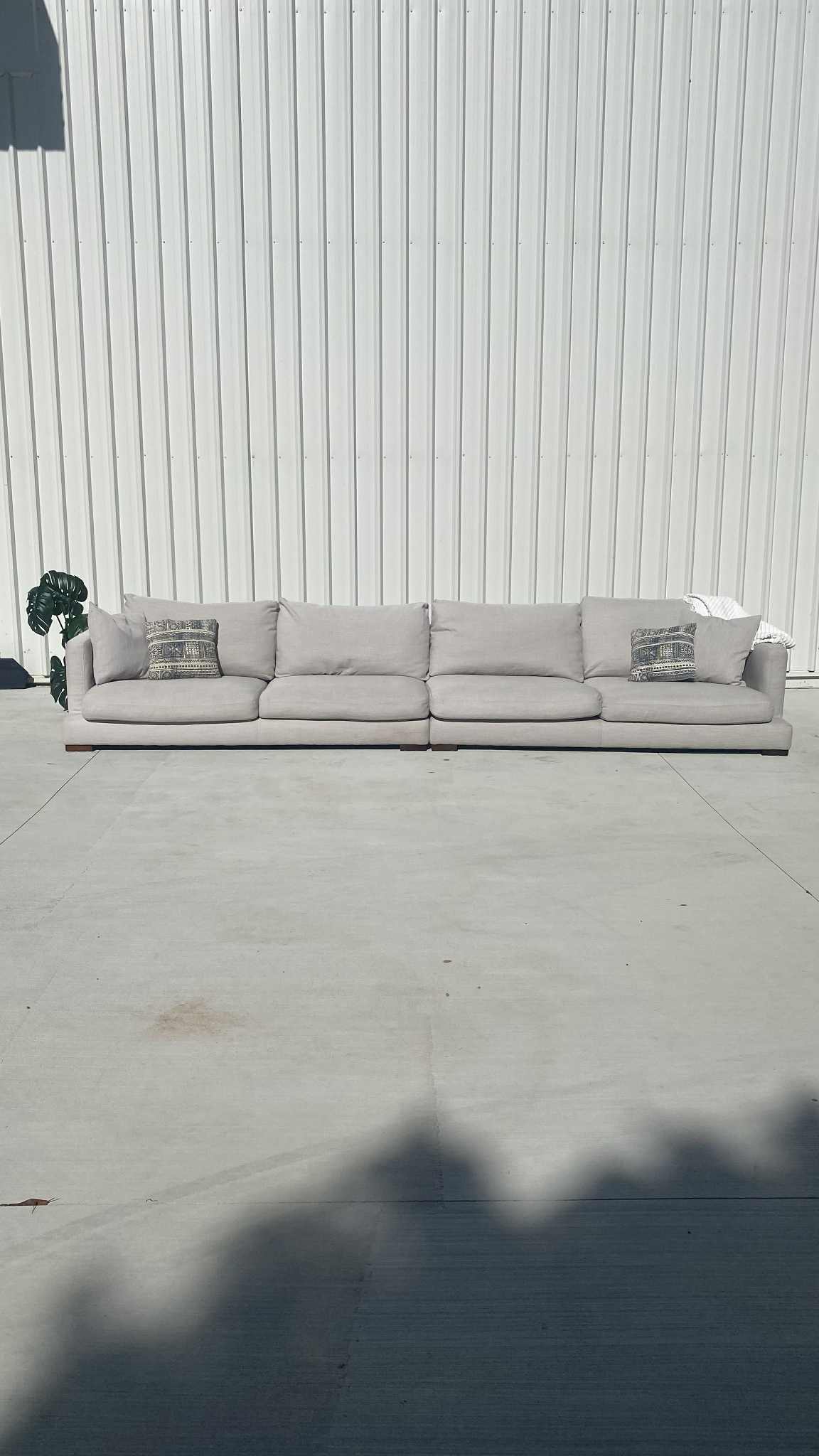 Ex Freedom Long Island 4 Seater Sectional Beige Sofa