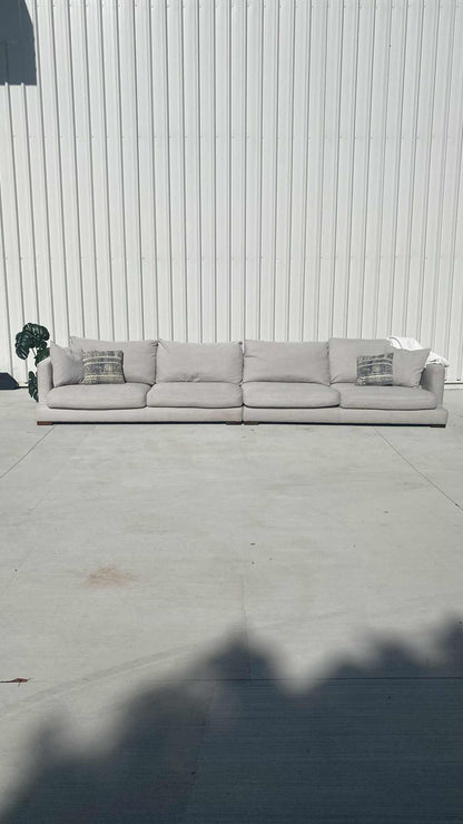 Ex Freedom Long Island 4 Seater Sectional Beige Sofa