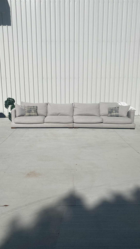 Ex Freedom Long Island 4 Seater Sectional Beige Sofa
