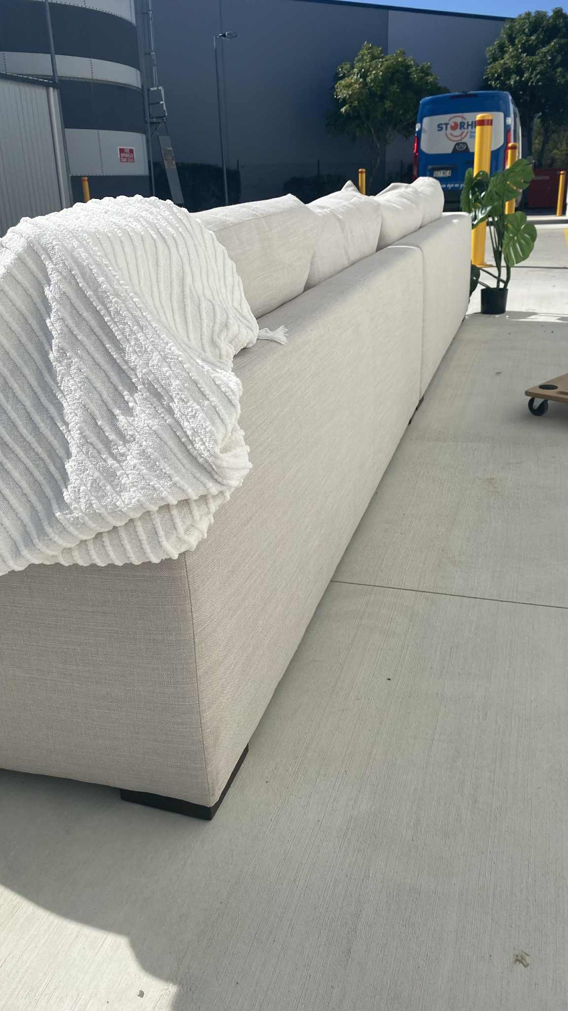 Ex Freedom Long Island 4 Seater Sectional Beige Sofa