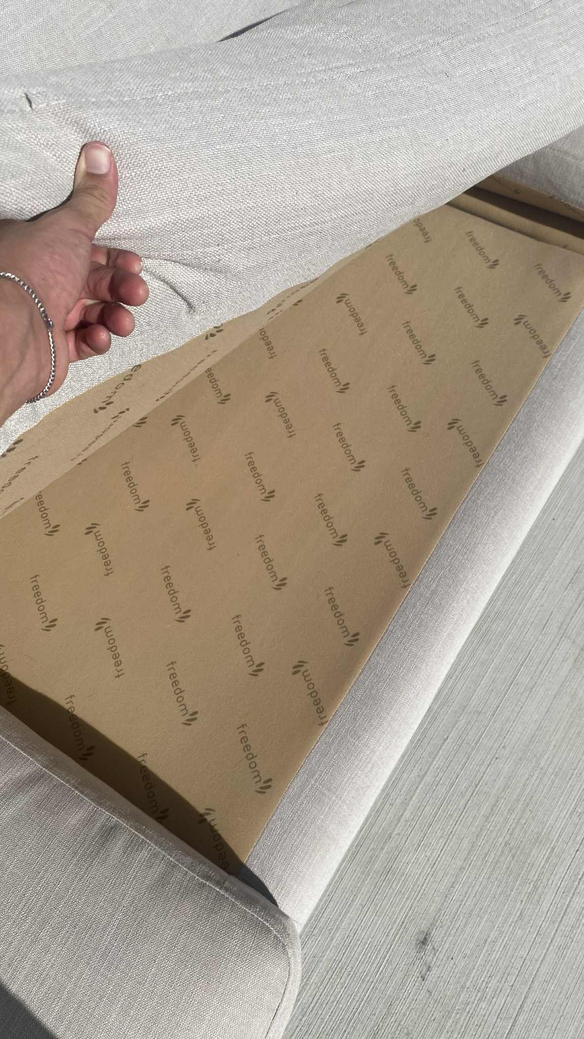 Ex Freedom Long Island 4 Seater Sectional Beige Sofa