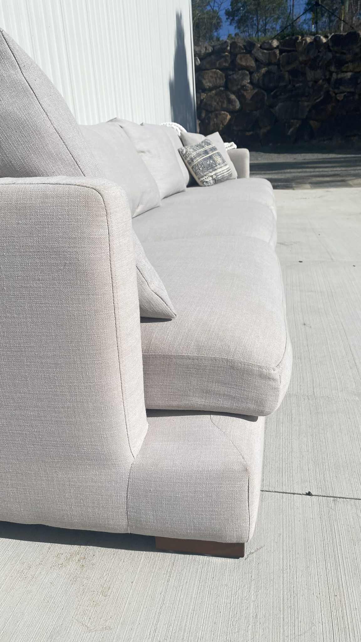 Ex Freedom Long Island 4 Seater Sectional Beige Sofa