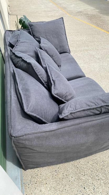 Ex Eureka CLIO 3-Seater Grey Sofa