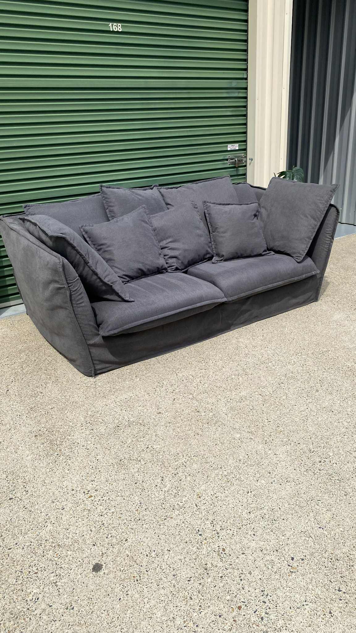 Ex Eureka CLIO 3-Seater Grey Sofa