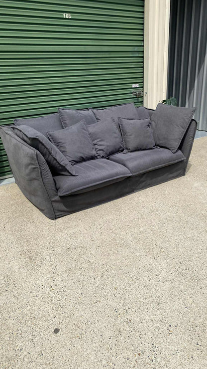Ex Eureka CLIO 3-Seater Grey Sofa