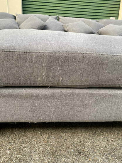 Pre-loved Harvey Norman 4 Seater Modular w/Ottoman *Grey*