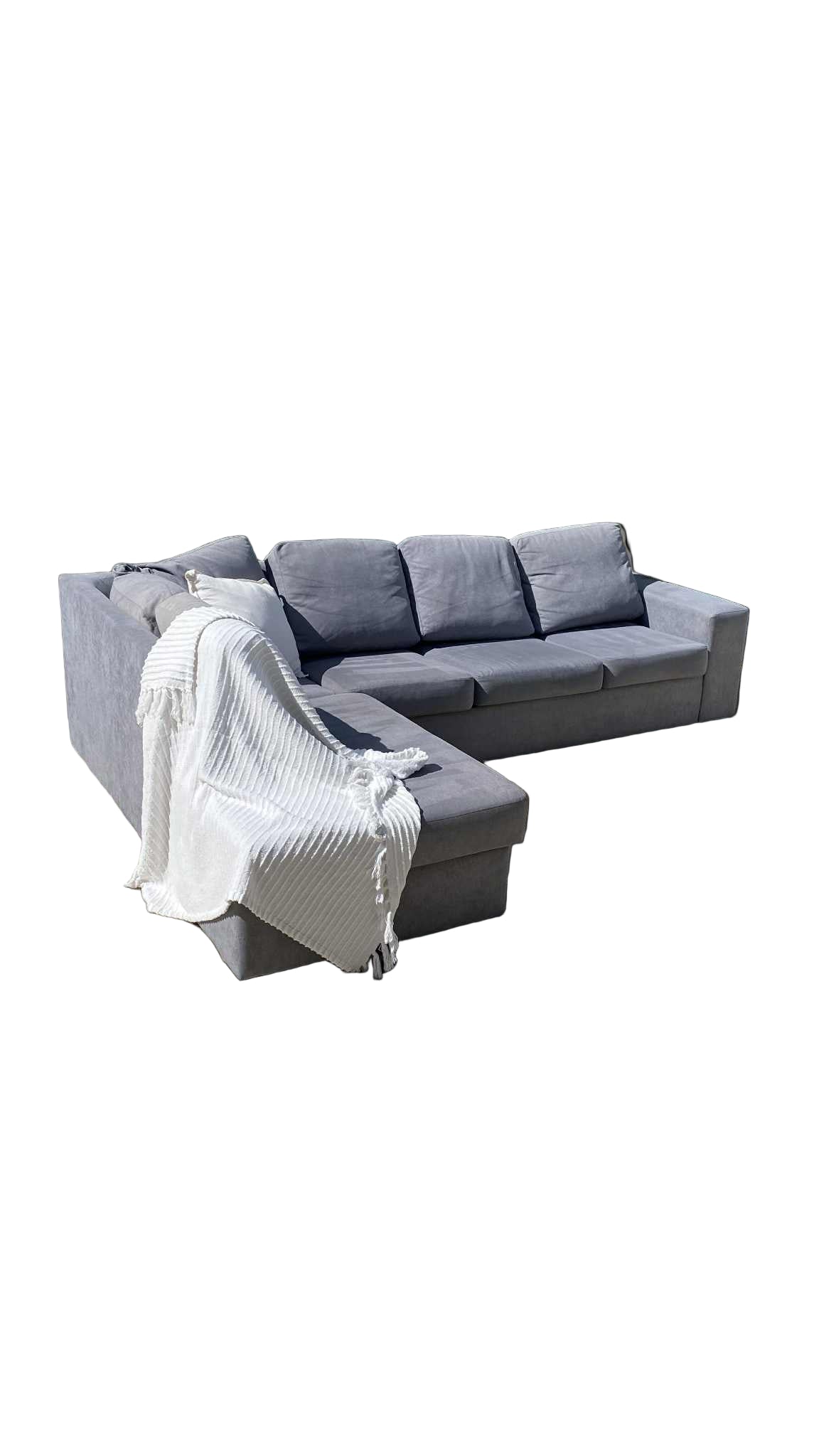 Ex Fantastic Furniture L Seater Sectional Sofa *Grey*