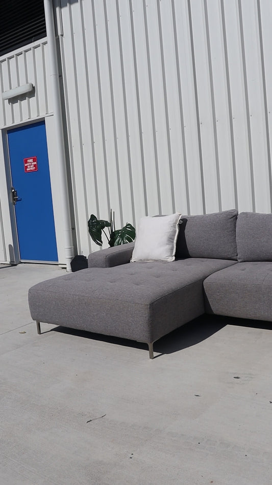 Large Premium L Shape Grey Sofa